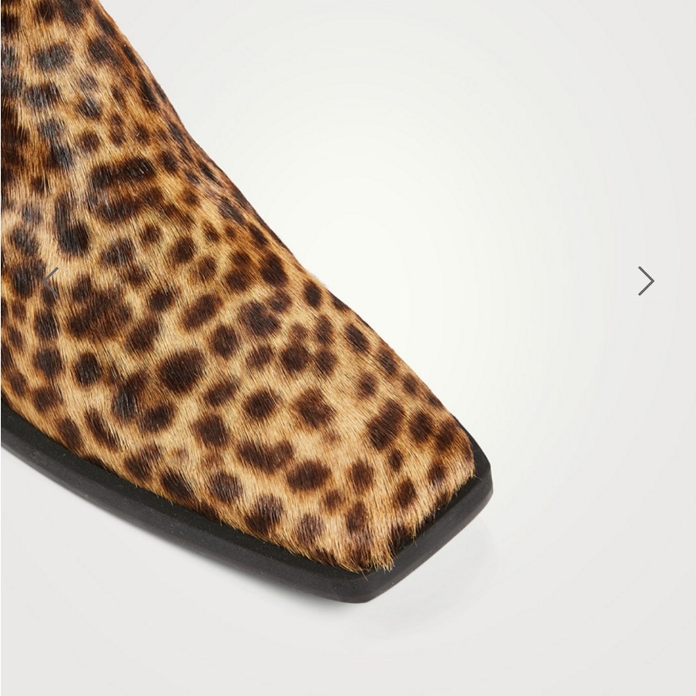 New Without Box Frame Le Maddox Leather Ankle Boot in Leopard Print - Picture 5 of 8